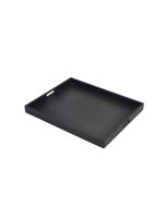 Solid Black Butlers Tray 49 x 38.5 x 4.5cm