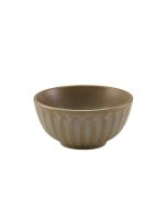 Terra Porcelain Matt Grey Scalloped Round Bowl 13.8cm