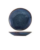 Terra Porcelain Aqua Blue Organic Coupe Bowl 26.5cm