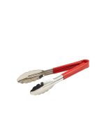 Genware Colour Coded S/St. Tong 23cm Red