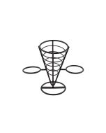 Genware Serving Cone 2 Ramekin Well 21.5cm