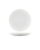 Incise Porcelain Scalloped Coupe Plate 26cm