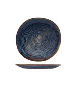 Terra Porcelain Aqua Blue Organic Plate 25cm