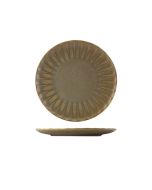 Terra Porcelain Matt Grey Scalloped Coupe Plate 23.4cm