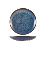 Terra Porcelain Aqua Blue Deep Coupe Plate 25cm