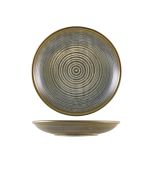Terra Porcelain Matt Grey Deep Coupe Plate 25cm