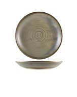 Terra Porcelain Matt Grey Deep Coupe Plate 28cm