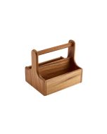 Medium Dark Wood Table Caddy