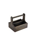 Medium Black Wooden Table Caddy