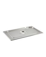 St/St Gastronorm Pan Notched Lid 1/1