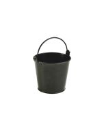 Galvanised Steel Serving Bucket 10cm Dia Black