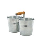 Galvanised Steel Combi Serving Buckets 12cm Dia