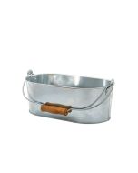 Galvanised Steel Oval Table Caddy 28x15.5x10cm
