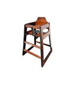 Wooden High Chair - Dark Wood