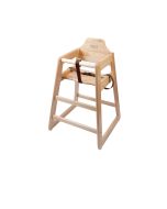 Wooden High Chair - Light Wood