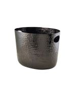GenWare Black Aluminium Hammered Wine Bucket 30.5cm