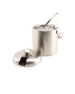 Genware Insulated St/St Ice Bucket & Tong 1.2L