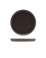 Terra Porcelain Black Low Presentation Plate 21cm