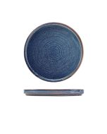Terra Porcelain Aqua Blue Low Presentation Plate 21cm