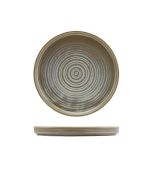 Terra Porcelain Matt Grey Low Presentation Plate 21cm
