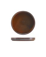 Terra Porcelain Rustic Copper Low Presentation Plate 18cm