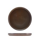 Terra Porcelain Rustic Copper Low Presentation Plate 25cm
