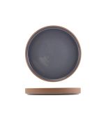 GenWare Kava Dark Grey Stoneware Raw Wall Presentation Plate 20cm