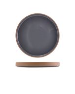 GenWare Kava Dark Grey Stoneware Raw Wall Presentation Plate 25cm