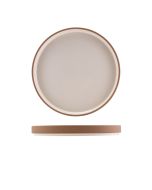 GenWare Kava White Stoneware Raw Wall Presentation Plate 25cm