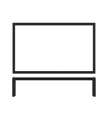 Black Luxor Metal GN 1/1 Riser 53 x 32.5 x 12cm