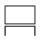 Black Luxor Metal GN 1/1 Riser 53 x 32.5 x 17cm