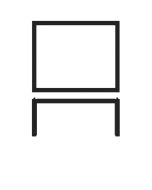 Black Luxor Metal GN 1/2 Riser 32.5 x 26.5 x 17cm