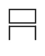 Black Luxor Metal GN 1/3 Riser 32.5 x 17.6 x 17cm