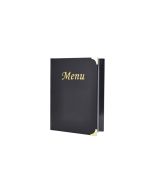 A5 Menu Holder Black 8 Pages