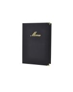 Classic A4 Menu Holder Black 4 Pages