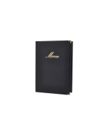 Classic A5 Menu Holder Black 4 Pages