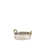 Mini Hammered Stainless Steel Casserole Dish 12 x 3.5cm