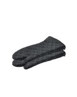Flame Retardant 17" Black Oven Mitt (Pair)