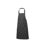 Black Butchers Stripe Bib Apron 70x100cm