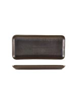 Terra Porcelain Black Narrow Rectangular Platter 27 x 12.5cm