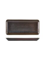 Terra Porcelain Black Narrow Rectangular Platter 31 x 14cm
