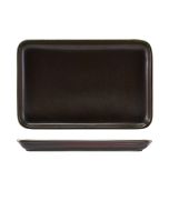 Terra Porcelain Black Rectangular Platter 30 x 20cm