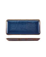 Terra Porcelain Aqua Blue Narrow Rectangular Platter 31 x 14cm