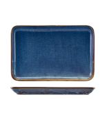 Terra Porcelain Aqua Blue Rectangular Platter 30 x 20cm