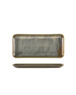 Terra Porcelain Matt Grey Narrow Rectangular Platter 27 x 12.5cm