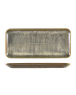 Terra Porcelain Matt Grey Narrow Rectangular Platter 36 x 16.5cm