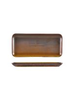 Terra Porcelain Rustic Copper Narrow Rectangular Platter 27 x 12.5cm