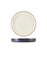 Terra Porcelain Aqua Blue Two Tone Presentation Plate 18cm