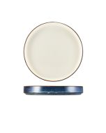 Terra Porcelain Aqua Blue Two Tone Presentation Plate 21cm