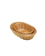 Oval  Polywicker Basket 10"X6.5"X2.5"